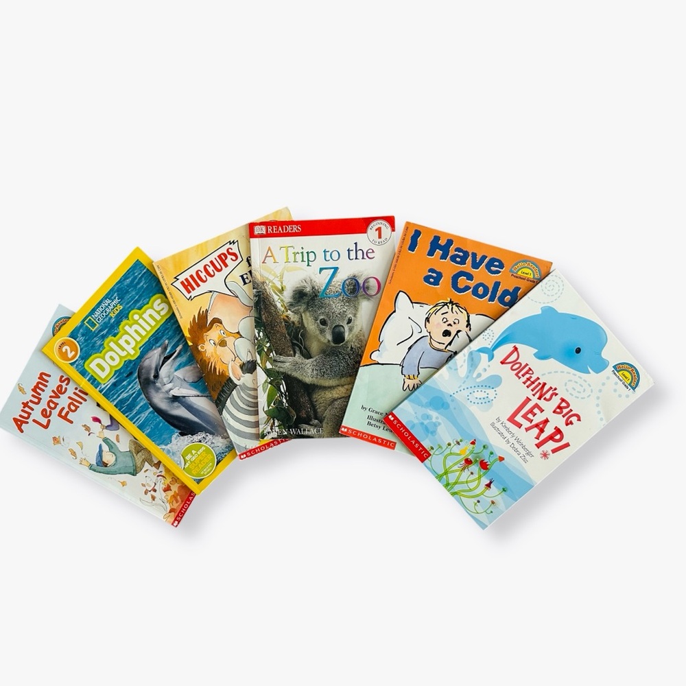 Early Reader Books Lot of 6 Scholastic National Geographic Zoo Dolphins